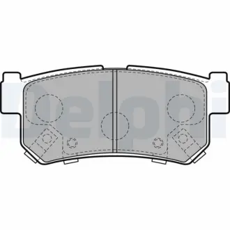 Комплект гальмівних колодок задн, SSANGYONG ACTYON I, ACTYON SPORTS I, ACTYON SPORTS II, KORANDO, KYRON, MUSSO, MUSSO SPORTS, REXTON / REXTON II, REXTON W / REXTON, RODIUS II 2.0D-3.2 06.96- Delphi LP2127