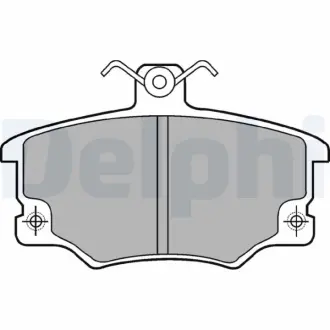 Комплект гальмівних колодок передн, ABARTH RITMO ALFA ROMEO 145, 146, 155, SPIDER FIAT ARGENTA, BARCHETTA, BRAVO I, CROMA, PANDA, PANDA/HATCHBACK, PUNTO 0.8-Electric 07.77-03.12 Delphi LP459