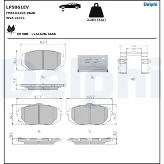 Гальмівні колодки, дискові Delphi LP5061EV