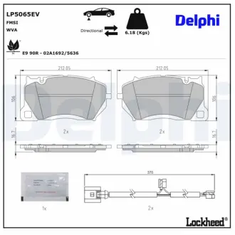 Комплект гальмівних колодок Delphi LP5065EV