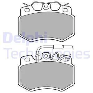 Комплект гальмівних колодок передн, PEUGEOT 106 I/HATCHBACK, 106 II/HATCHBACK, 205 I, 205 II, 205/HATCHBACK, 309 I, 309 II, 309/HATCHBACK 1.0-1.9D 02.83-03.01 Delphi LP536