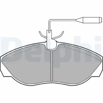 Гальмівні колодки дискові CITROEN/PEUGEOT/FIAT Jumper/Relay/Boxer/Ducato "F "94-06 Delphi LP877