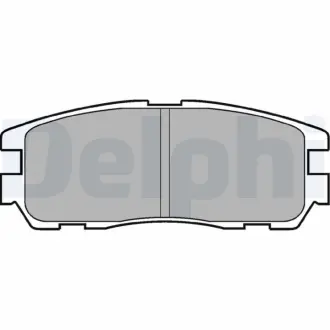 Комплект гальмівних колодок задн, GREAT WALL HOVER H3 ISUZU D-MAX I, RODEO, TFR/TFS, TROOPER II, TROOPER III OPEL FRONTERA A, FRONTERA A SPORT, FRONTERA B, MONTEREY A, MONTEREY B 2.0-3.5 08.91- Delphi LP965