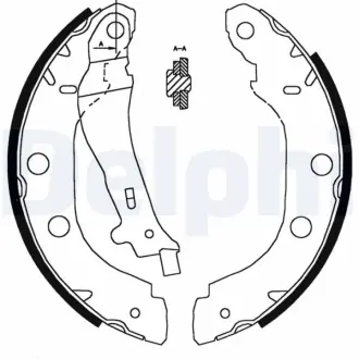 Гальмівні колодки барабанні NISSAN/RENAULT Kangoo/Primera "96-09 Delphi LS1828