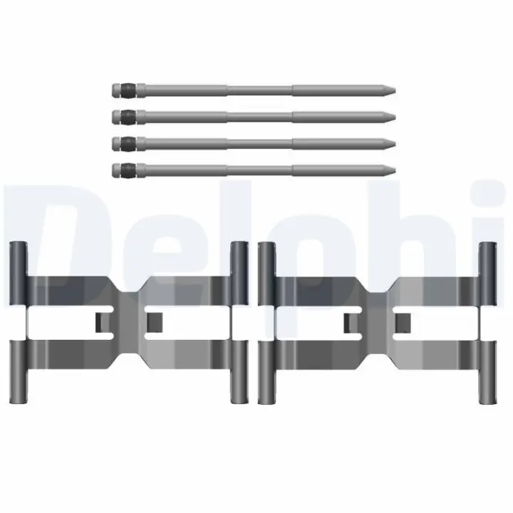 Монтажний набір гальмівних колодок передн LAND ROVER DEFENDER, DISCOVERY V, RANGE ROVER IV, RANGE ROVER SPORT II 2.0-5.0 08.12- Delphi LX0796 (фото 1)