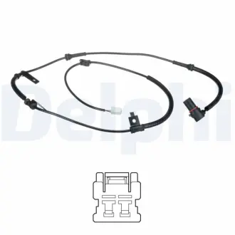 Датчик ABS задн Лів KIA SORENTO I 2.4/2.5D/3.5 08.02-12.11 Delphi SS20637