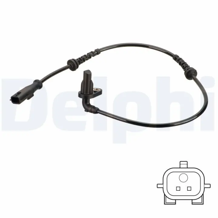 Датчик ABS задн Лів DACIA DUSTER, DUSTER/SUV RENAULT ARKANA I, DUSTER, KAPTUR 1.0-2.0 04.10- Delphi SS20818 (фото 1)