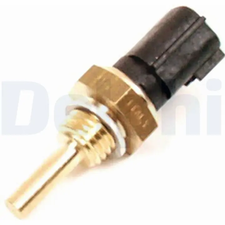 Датчик температури охолоджуючої рідини Nissan Almera/Primera 91- (2 конт.) (чорний) Delphi TS10064-11B1 (фото 1)