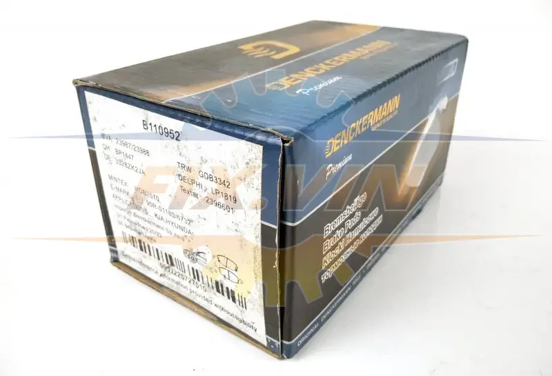К-кт перед. гальм. колодок Hyundai I30 Kia CeeD Renault Laguna 1.4-2.0Lpg 10.04- DENCKERMANN B110952 (фото 1)