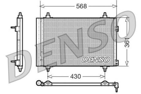 Конденсер кондиціонера DENSO DCN07008