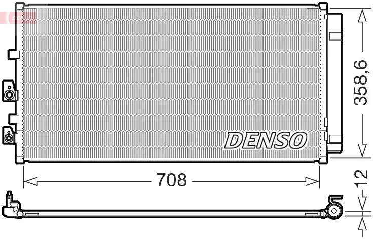 Конденсатор, система кондиціонування повітря DENSO DCN10062 (фото 1)