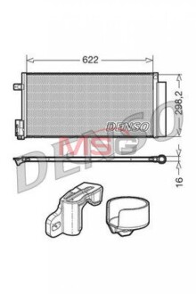 Конденсатор кондицiонера ALFA/FIAT/OPEL Mito/Bravo/Doblo/Linea/Punto/CorsaD "1,0-2,0 "05>> DENSO DCN13110