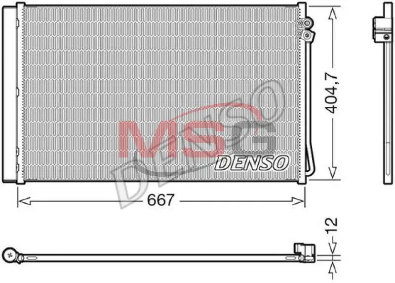 Конденсатор кондицiонера Denso MB V-Class/Vito "1,6-2,1 "14>> DENSO DCN17062 (фото 1)