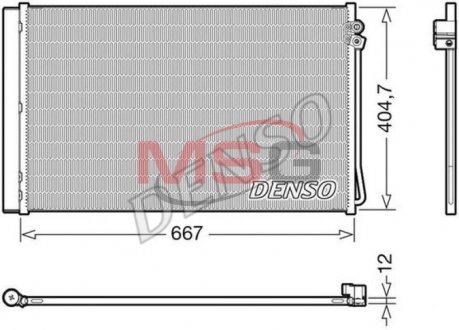 Конденсатор кондицiонера MERCEDES Vito &quot;14&gt;&gt; DENSO DCN17062 (фото 1)