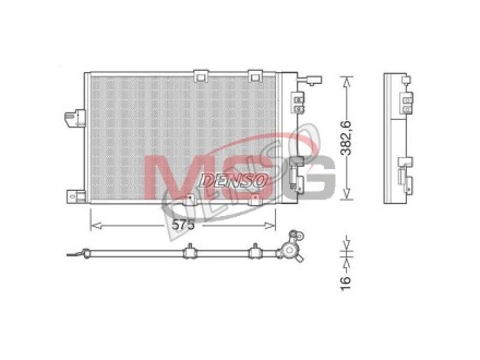 Конденсер кондиціонера DENSO DCN20038 (фото 1)