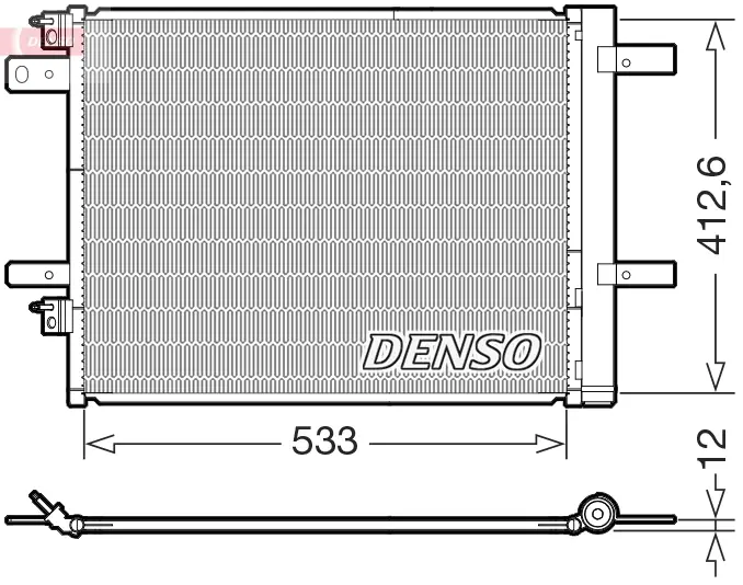 Конденсатор, система кондиціонування повітря DENSO DCN21036 (фото 1)