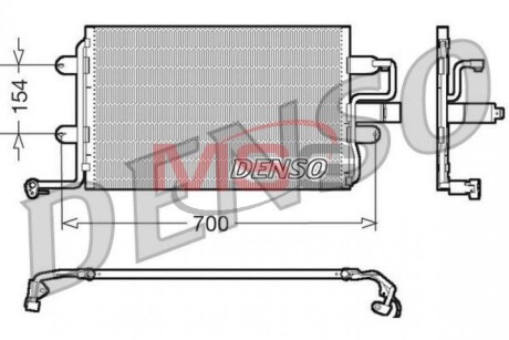 Конденсатор кондицiонера VAG A3/TT/Octavia/Superb/Bora/Caddy/Golf/Jetta/Passat "1,2-3,6 "93-15 DENSO DCN32017