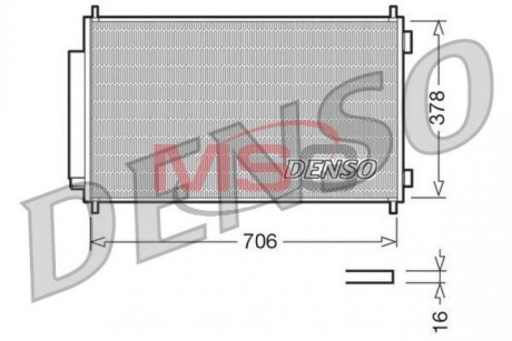 Конденсатор кондицiонера HONDA CR-V &quot;2,0-2,4 &quot;07&gt;&gt; DENSO DCN40002 (фото 1)