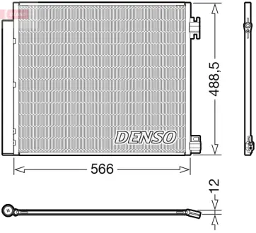 Конденсатор кондицiонера NISSAN/RENAULT Qashqai/X-Trail/Kadjar/Koleos "13>> DENSO DCN46026
