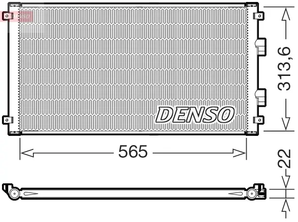 Конденсатор, система кондиціонування повітря DENSO DCN46039 (фото 1)