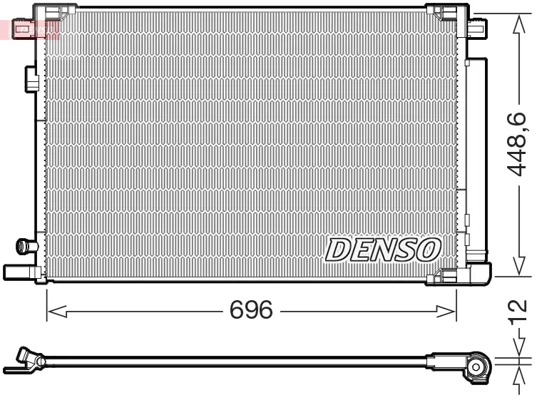 Конденсатор, система кондиціонування повітря DENSO DCN50128 (фото 1)