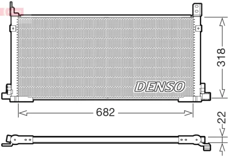 Радиатор кондиционера в сборе DENSO DCN50135
