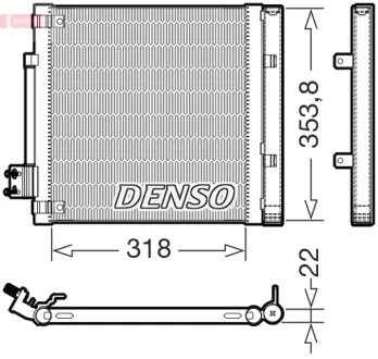 Конденсатор кондицiонера Denso TESLA Model S "R "13>> DENSO DCN99082