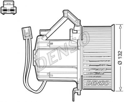 Вентилятор салону AUDI / PORSCHE A4 / Macan 2007 - 2015 DENSO DEA02008