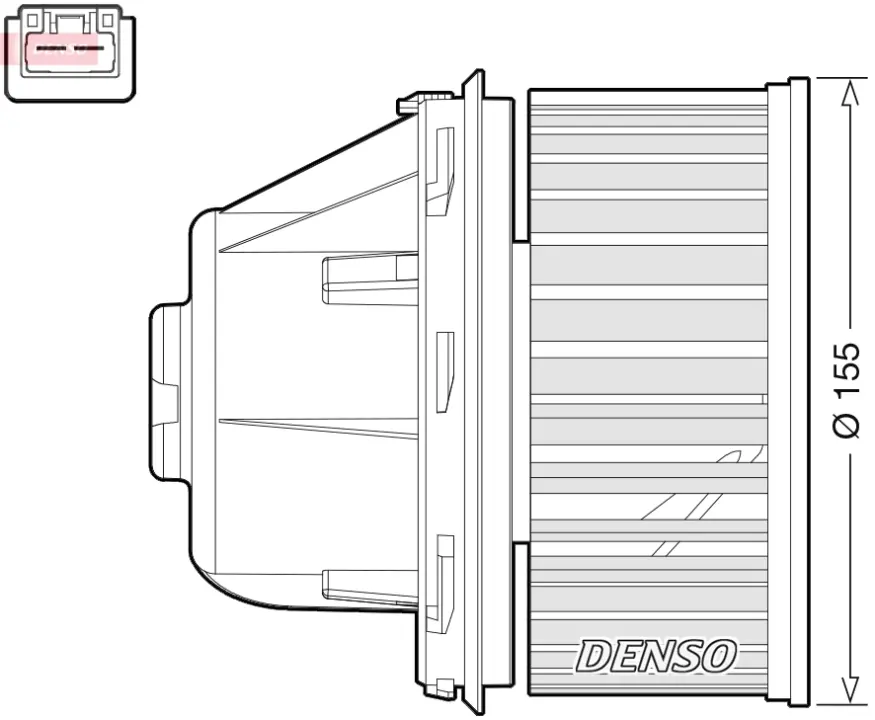 Вентилятор салону FORD Galaxy / S-Max / Kuga 2006 - 2015 DENSO DEA10053 (фото 1)