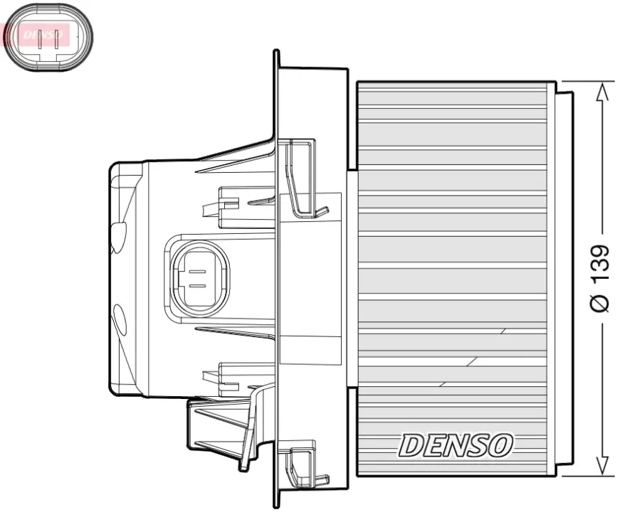 Вентилятор салону PEUGEOT 207 2006 - DENSO DEA21012 (фото 1)