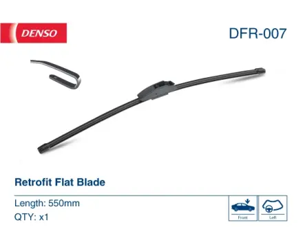 Щітка склоочисника безкаркасна 550 mm DENSO DFR-007