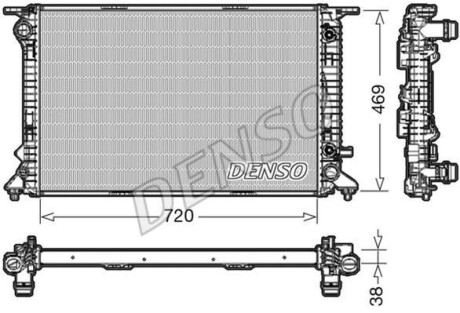 Радіатор AUDI/PORSCHE A4/A5/Q5/Macan \&#039;\&#039;2,7-3,0TDI/3,0-3,2TFSI &quot;07-17 DENSO DRM02023 (фото 1)