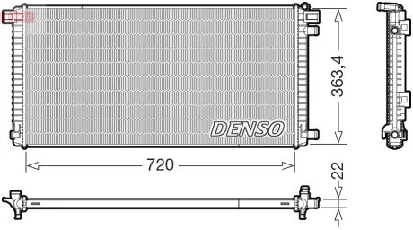 Радіатор охолоджування DENSO DRM02051