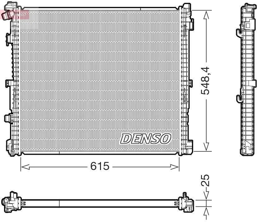 Радіатор охолоджування DENSO DRM05018 (фото 1)