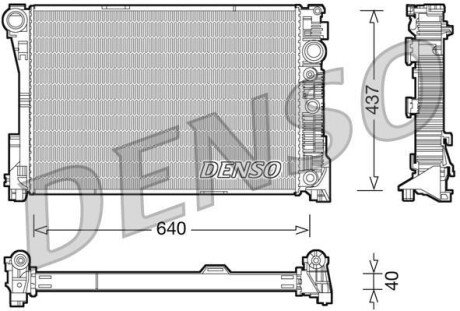 Радиатор, охлаждение двигателя DENSO DRM17046