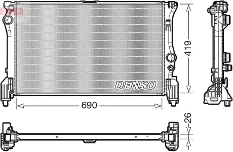Радіатор MERCEDES Vito "14>> DENSO DRM17112