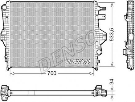 Радіатор PORSCHE/VW Cayenne/Touareg \&#039;\&#039;3,0-3,6 &quot;10-18 DENSO DRM32050 (фото 1)