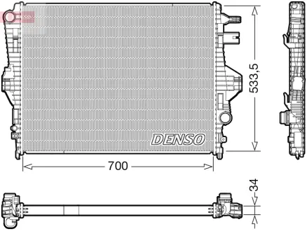 Радіатор PORSCHE/VW Cayenne/Touareg \'\'3,0-3,6 "10-18 DENSO DRM32050
