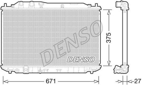 Радіатор HONDA Civic \&#039;\&#039;1,8 &quot;05-12 DENSO DRM40029 (фото 1)