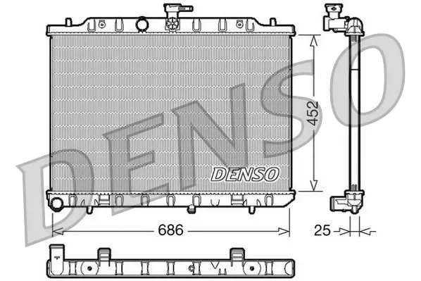 Радіатор NISSAN X-Trail (T31) \'\'2.0dCi "07-13 DENSO DRM46007 (фото 1)