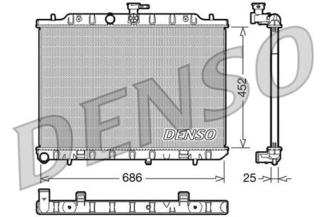 Радіатор NISSAN X-Trail (T31) \'\'2.0dCi "07-13 DENSO DRM46007