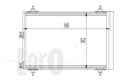 Радіатор кондиціонера Berlingo/Partner 1.6HDI 05- DEPO/LORO 009-016-0017