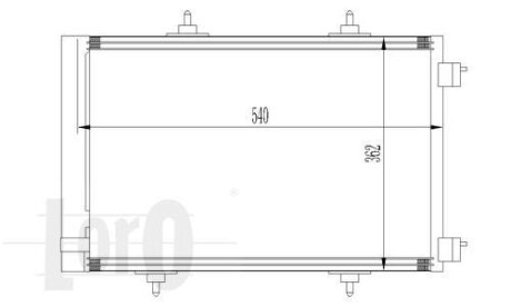 Радіатор кондиціонера Citroen C2/C3/Peugeot 206/207 1.1-1.6D 02- DEPO/LORO 009-016-0020