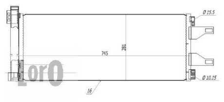 Радiатор кондицiонера DEPO/LORO 009-016-0026