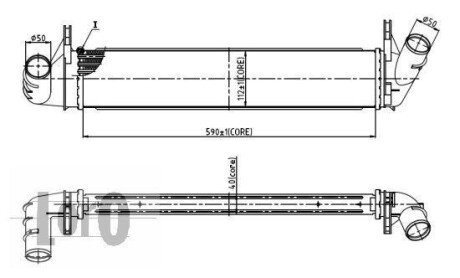 Радiатор iнтеркулера DEPO/LORO 010-018-0002