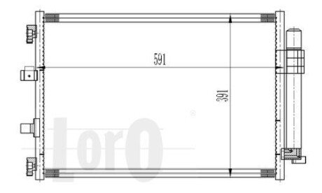 Радiатор кондицiонера з осушувачем DEPO/LORO 017-016-0025