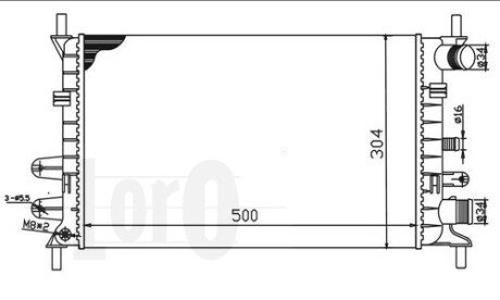 Радиатор, охлаждение двигателя DEPO/LORO 017-017-0010