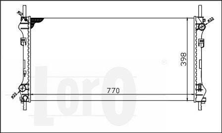 Радiатор охолодження DEPO/LORO 017-017-0032