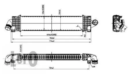 Інтеркулер Ford Focus 1.6D-2.5 10.03- DEPO/LORO 017-018-0001