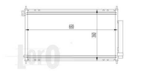 Радіатор кондиціонера Accord VII 2.0/2.4 03-08 DEPO/LORO 018-016-0014